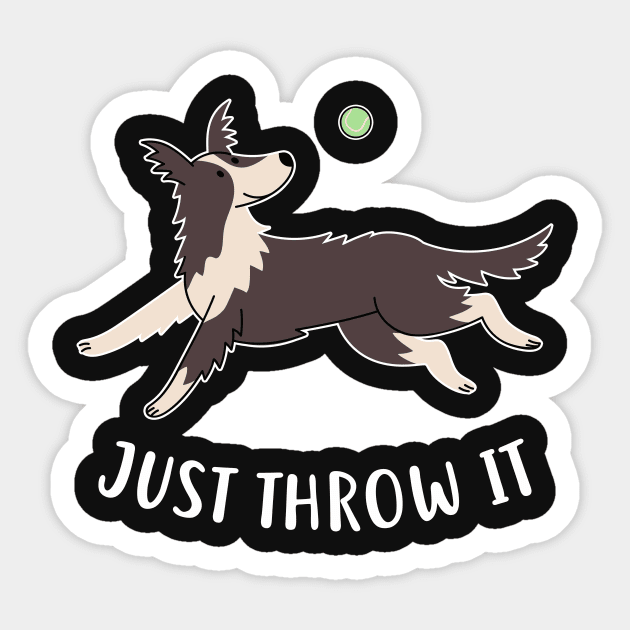 Border Collie Just Throw It Sticker by Psitta